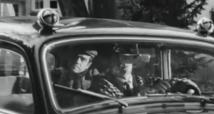 Desillusionerad sportjournalist på väg till 1860 Münchens hemmaplan i Fassbinders  film ""Die Sehnsucht der Veronika Voss"