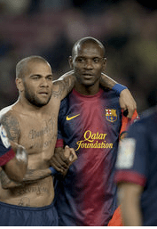 Eric Abidal gjorde comeback i går kväll mot Mallorca. Foto: Manel Montilla, MD